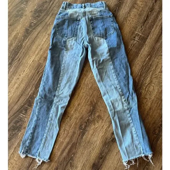 PacSun High Rise Straight Two Toned Jeans Size 23L - Picture 6 of 7